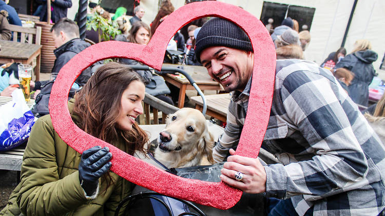 Valentine's Day Dog Walk