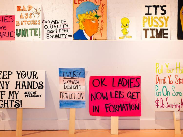 New crowdsourced exhibition showcases art from the women’s march