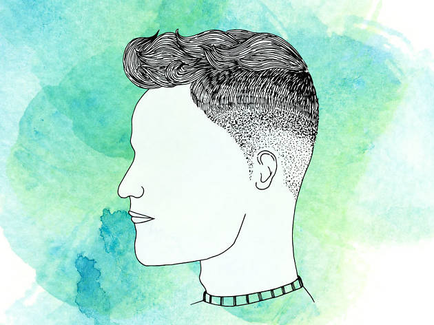 Medium curly with bald fade Medium curly with bald fade