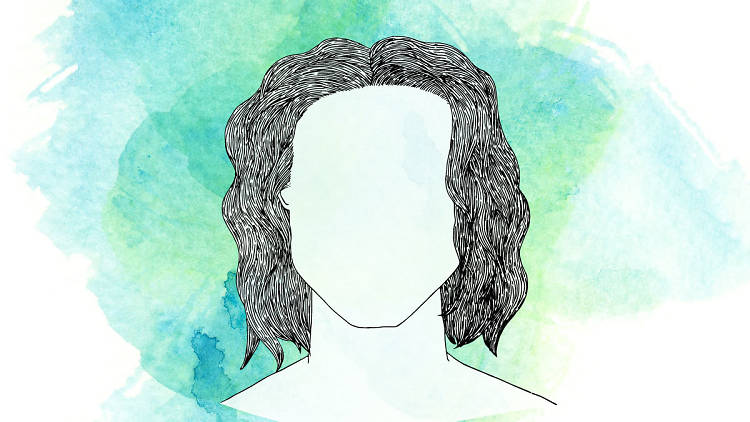 Mid-length ‘70s hair 