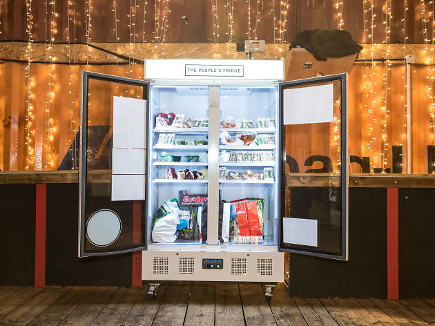 There's a community fridge in Brixton where you can donate food to those in need There's a community fridge in Brixton where you can donate food to those in need