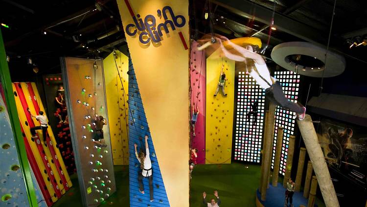 Go rock-climbing at Clip ’n’ Climb