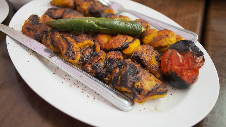 Afghani barbecue on a plate