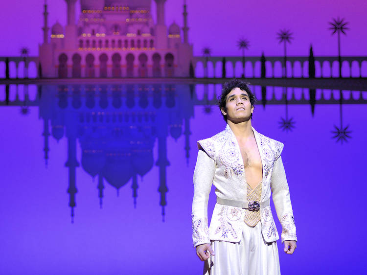 Adam Jacobs in the Broadway production of Disney's Aladdin