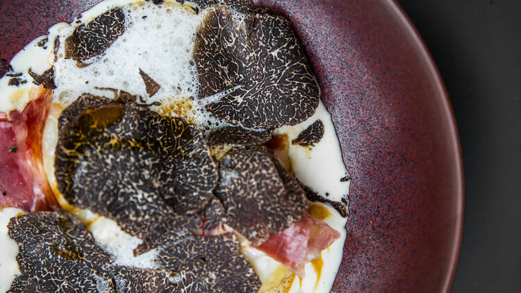 Kei: Gnocchi with black truffle and Iberico ham