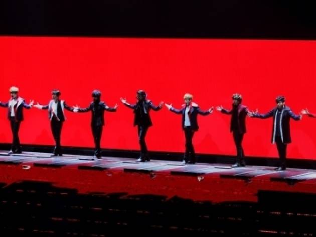 Super Junior banda de kpop Super Junior durante concierto