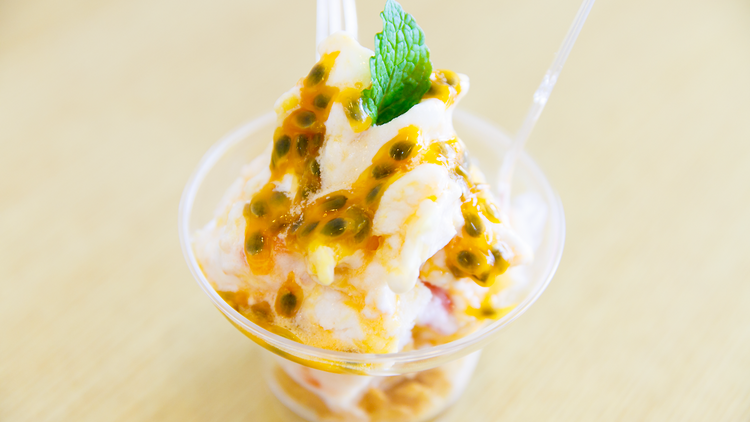 Cool down with tropical desserts...