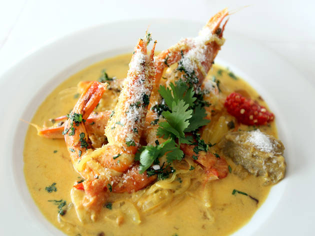 IBO - Camarões Selvagens à Laurentina com Chutney de Banana