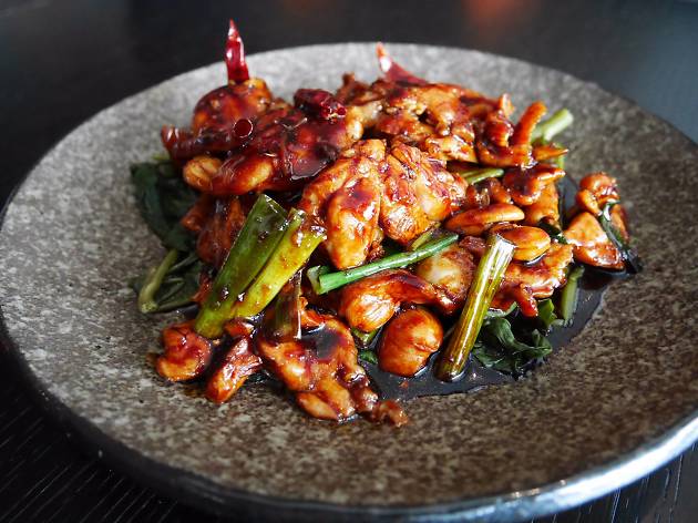 Spicy chicken dish at Malaya Spicy chicken dish at Malaya