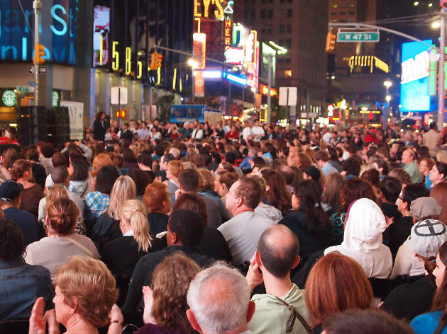 See how massive the crowd would be if every New Yorker gathered in one place See how massive the crowd would be if every New Yorker gathered in one place