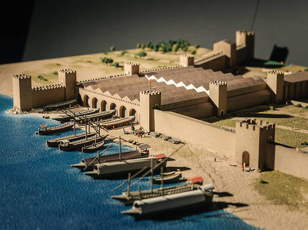 Diorama drassanes i galeres, museu marítim Diorama drassanes i galeres, museu marítim