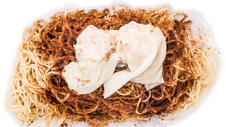 Shrimp roe noodles with wontons at Ping Kee Noodles