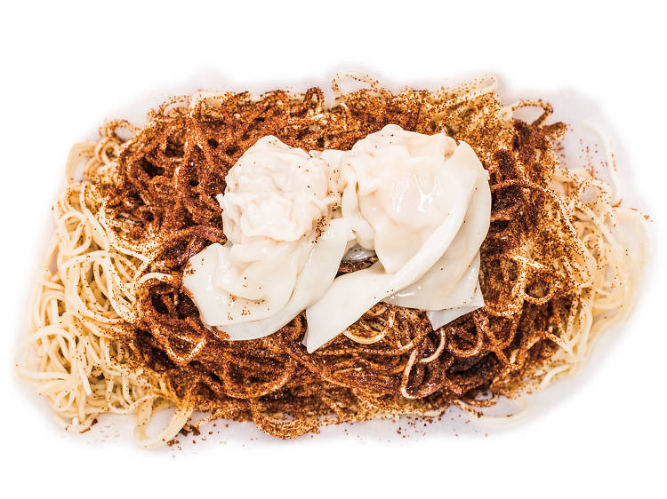 Shrimp roe noodles with wontons at Ping Kee Noodles