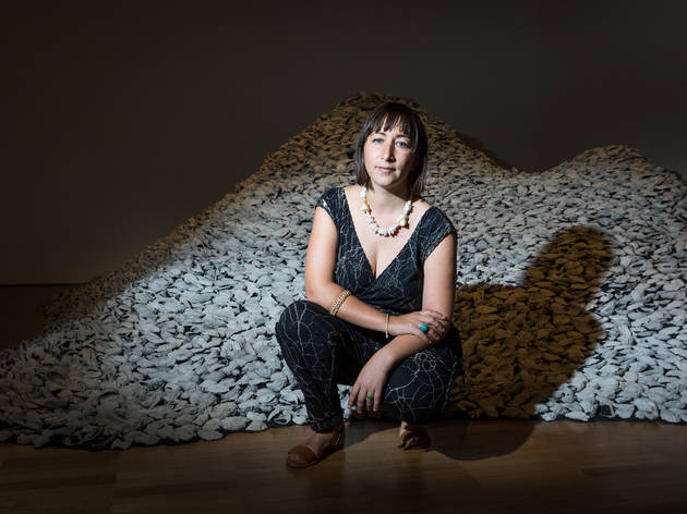Megan Cope 2017 portrait taken at Art Gallery of New South Wales as part of The National Biennial of New Australian Art 2017 (c) Time Out Sydney photographer credit Daniel Boud Megan Cope - The National 2017