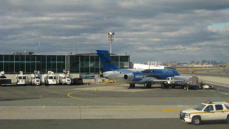 New York airports are experiencing major weather related delays today