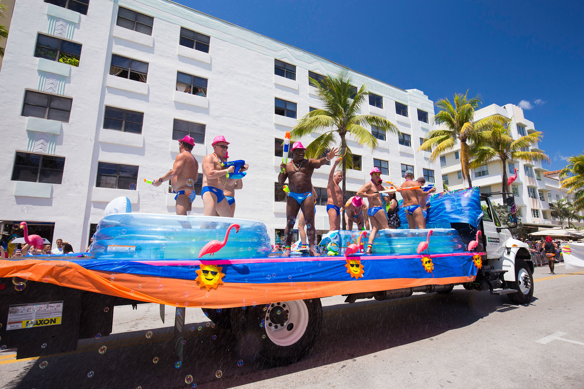 gay pride miami beach float