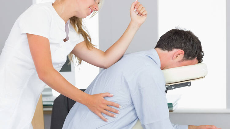 Relax with a Swedish mini massage