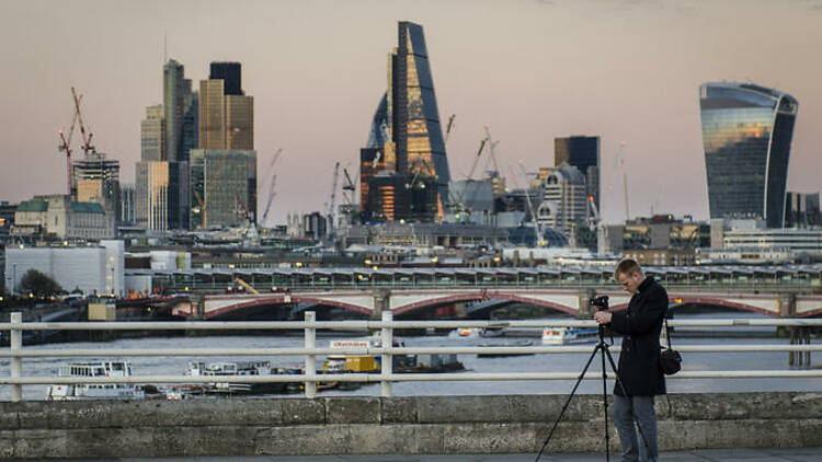 Snap the city at sunset