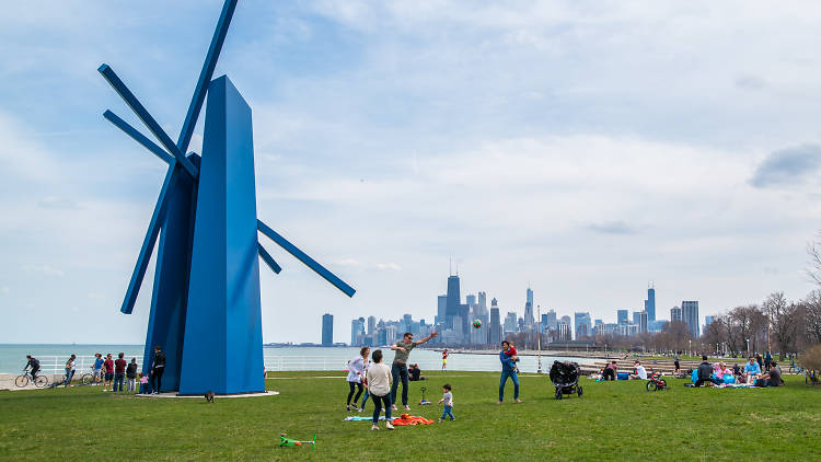 Lakefront Trail Chevron sculpture