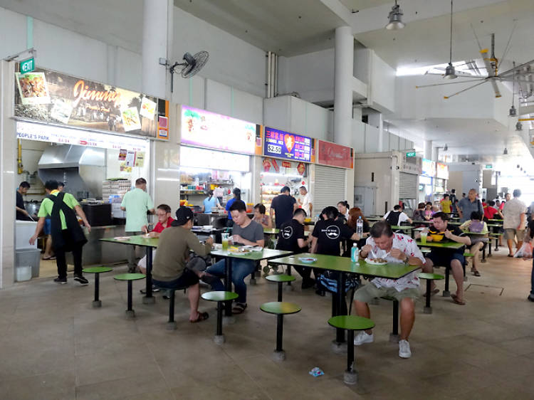 You join the longest queue at the hawker centre