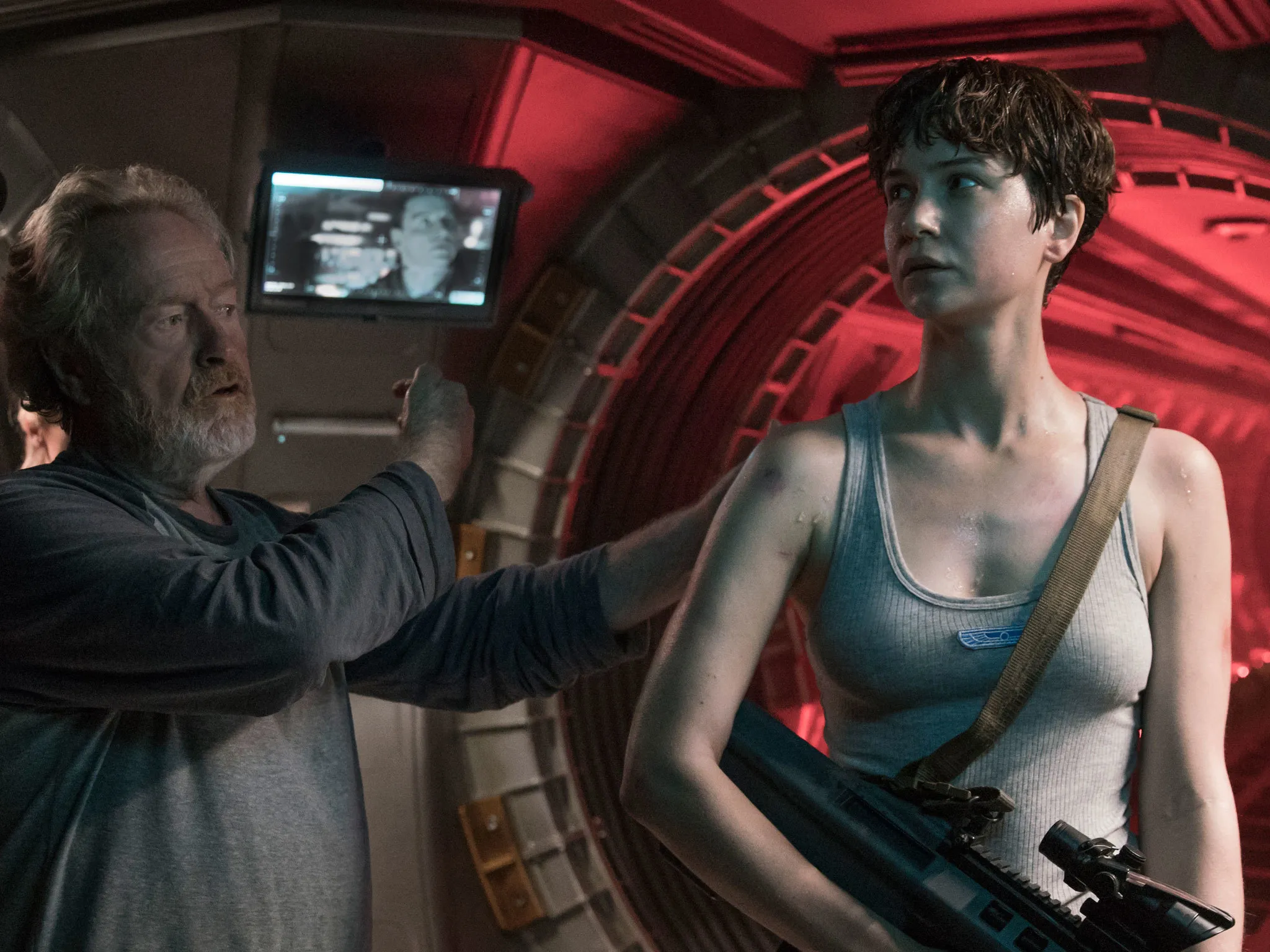 Katherine Waterson and Ridley Scott