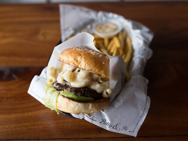 Mac n' Cheese Burger at Patty & Pie