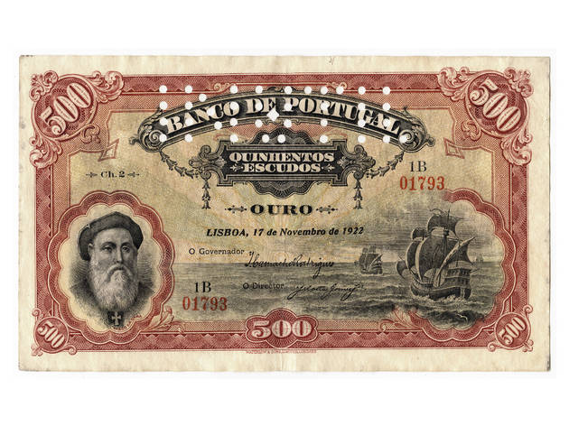 nota de alves dos reis no museu do dinheiro