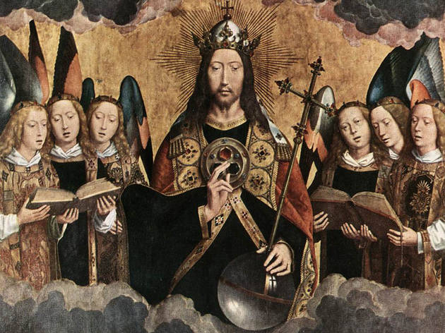 Hans Memling - Cristo Rodeado de Anjos Musicais Hans Memling - Cristo Rodeado de Anjos Musicais