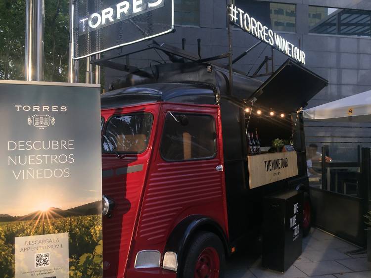 Bodegas Torres wine trucks at the Hilton Barcelona