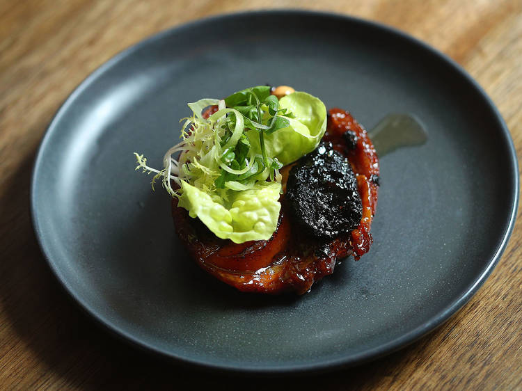 Black pudding and pear tarte tartin at the Recreation Bistro, $11