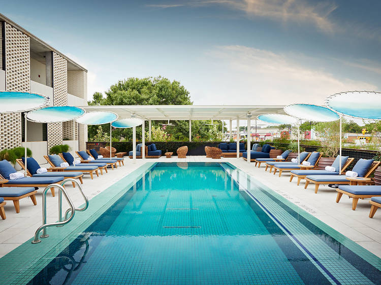 Lounge by a swanky pool