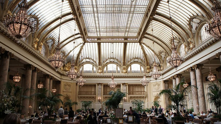 The Garden Court inside the Palace Hotel