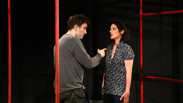 Harry Melling and Jasmine Hyde in 'Jam' at Finborough Theatre