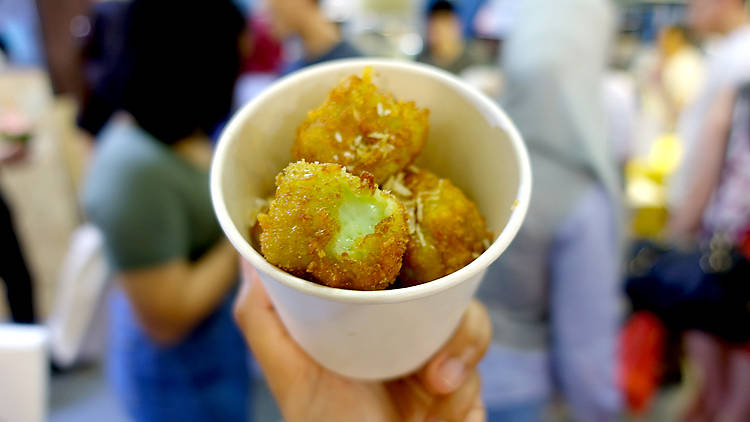 Fried milk bites by Milk Bites ($5 for six pieces)