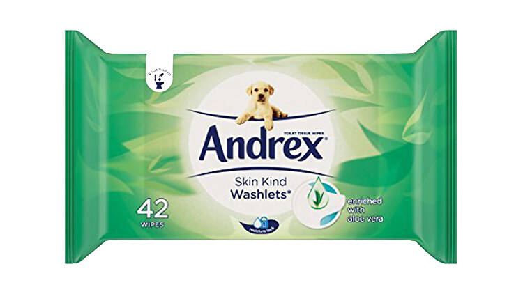 Andrex Skin Kind Washlets Flushable Toilet Tissue Wipes