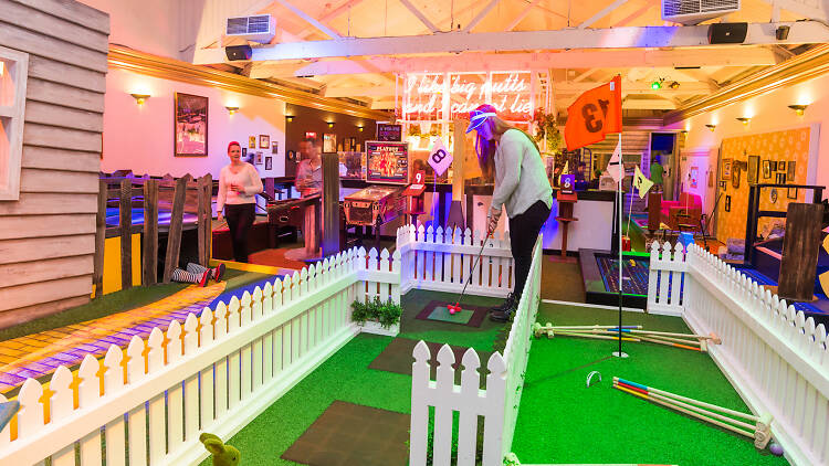 Tee off at Holey Moley