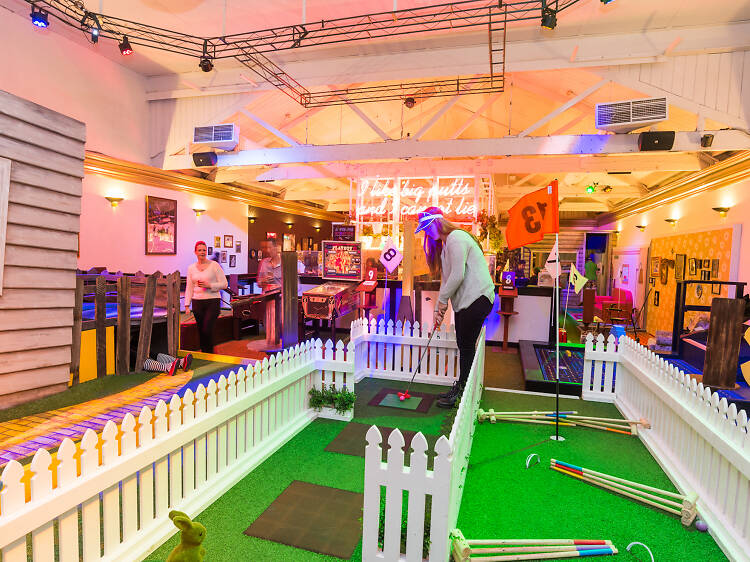 Tee off at Holey Moley