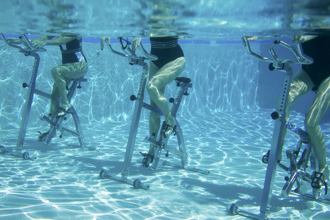 underwater cycling class