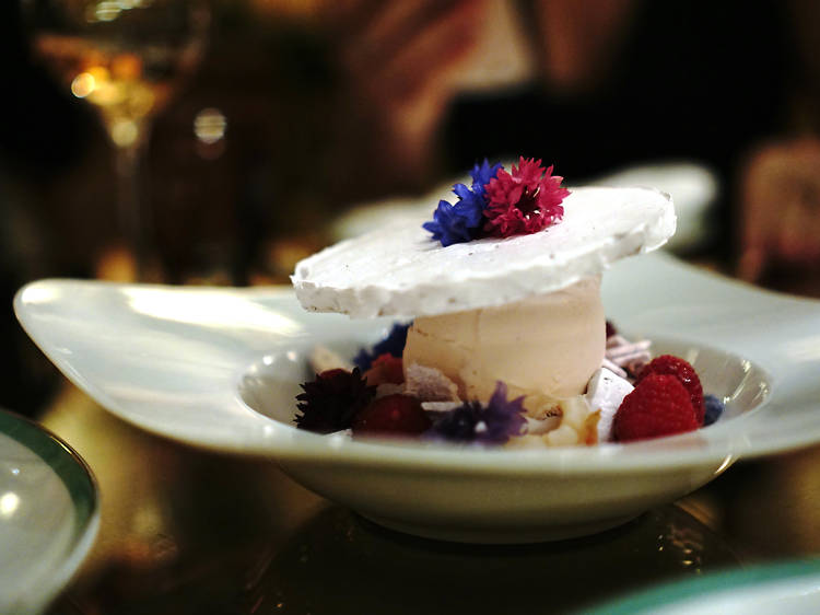 Lychee rose ice cream at the Palm Court