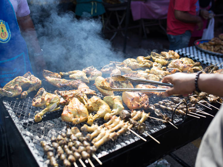 Charcoal-grilled chicken