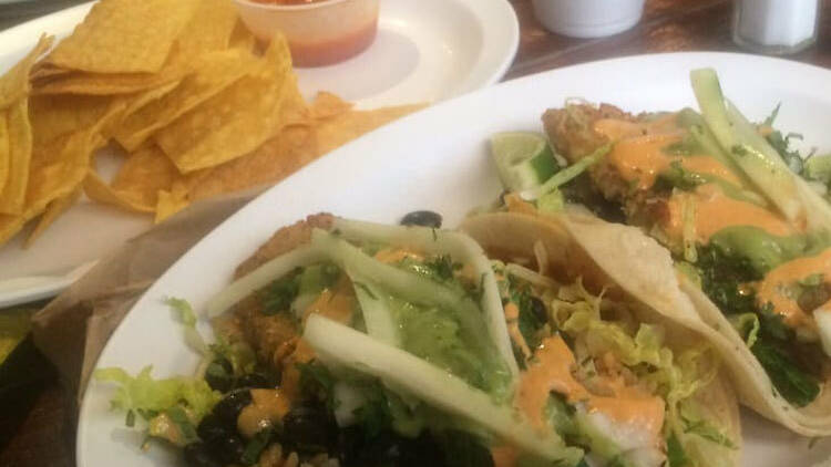 Pescado taco at Tenoch