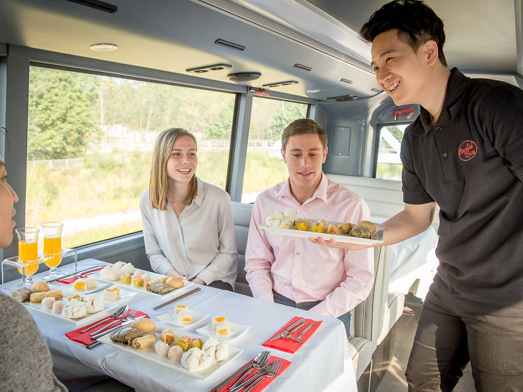 Enjoy dim sum on a tour bus