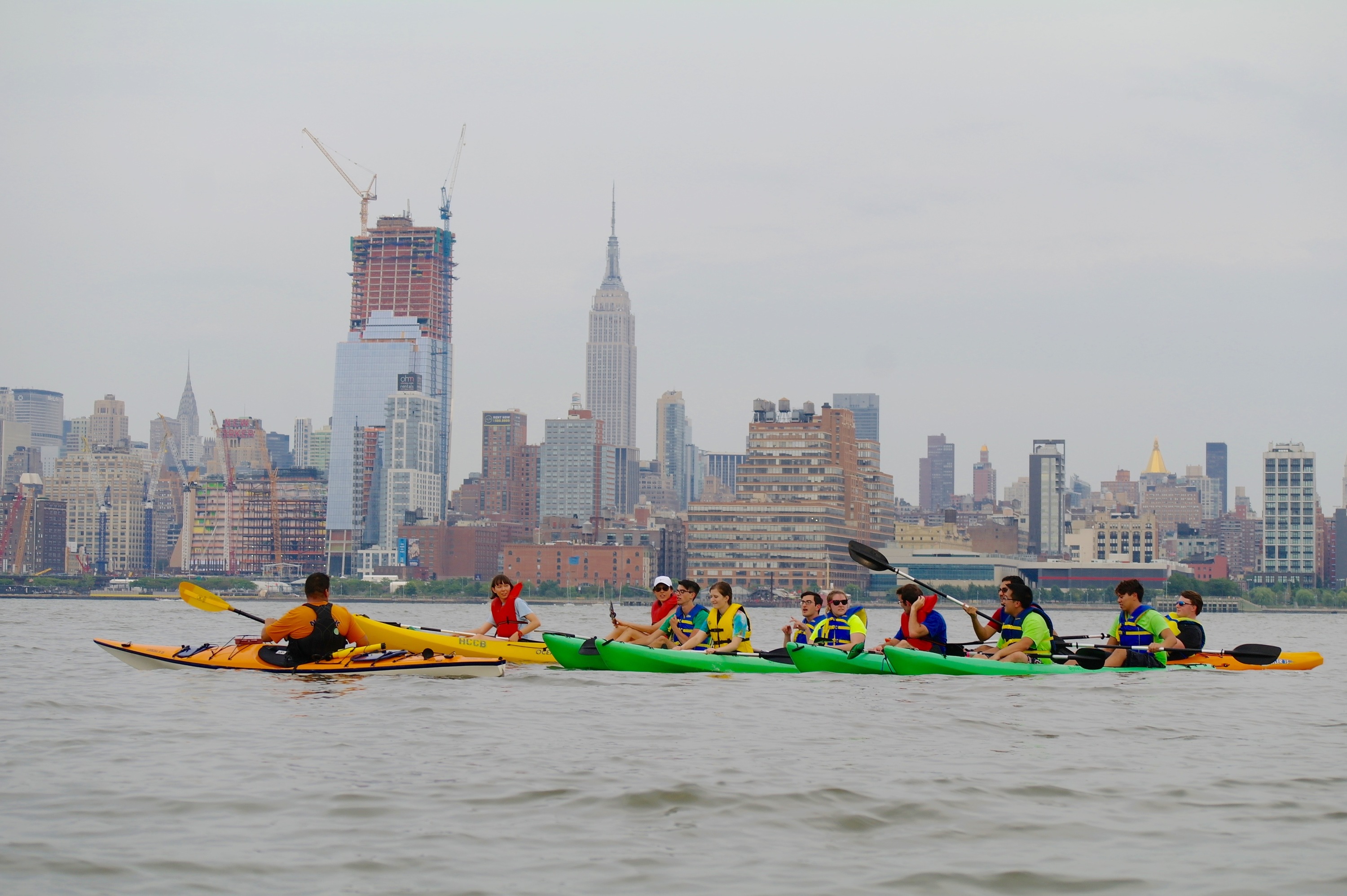 Free kayaking in NYC offering the best views of the city's skyline