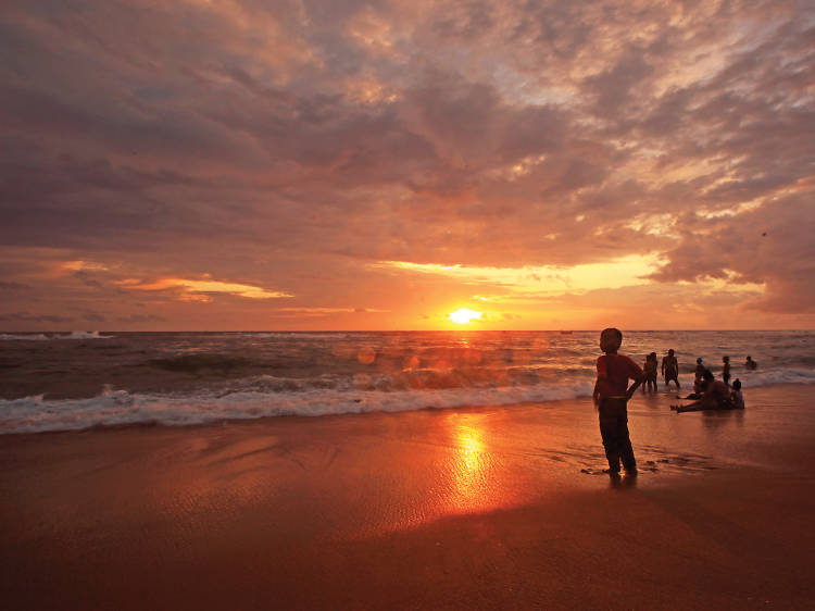 Magical sunsets at Galle Face 