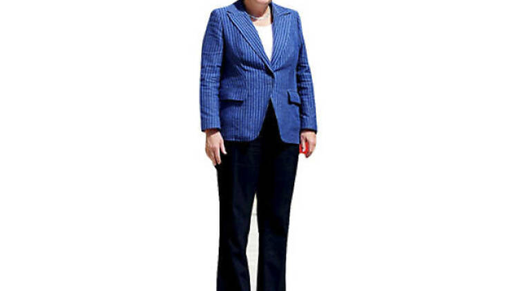 A lifesize cardboard cutout of, erm, Angela Merkel