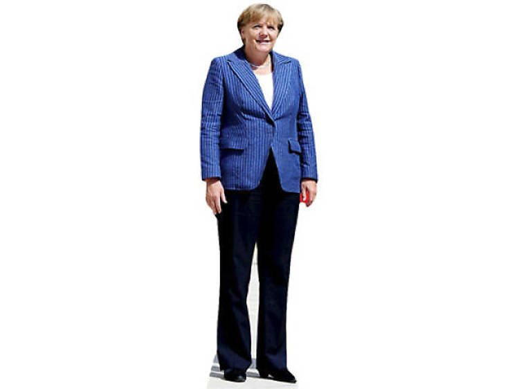 A lifesize cardboard cutout of, erm, Angela Merkel