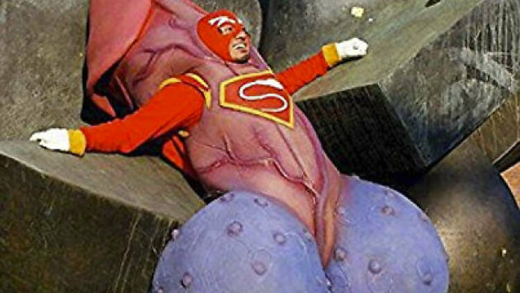 Super expensive superhero costume… that's also a massive knob