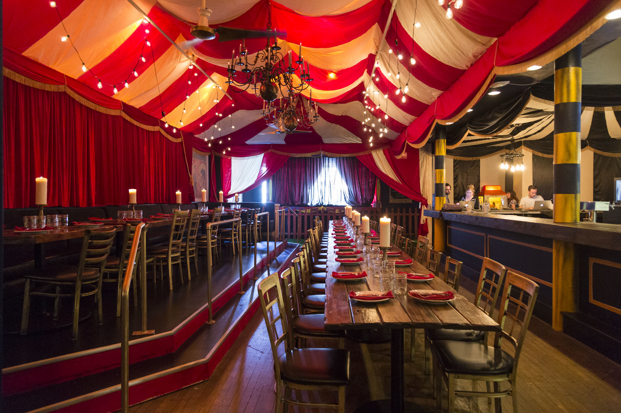 Check out the Riot Feast's carnival-inspired food and decor