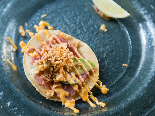 Tostada de atún Tostada de atún