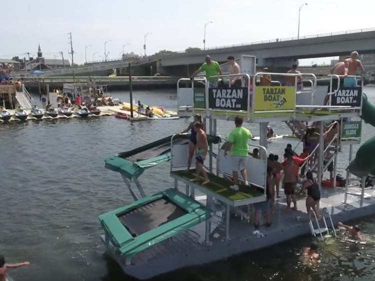 There’s a floating pop-up water park in the Rockaways